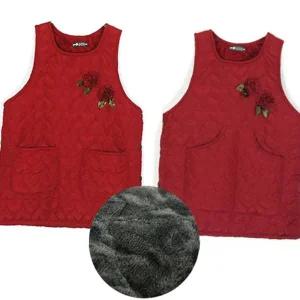 앞치마쇼핑몰 겨울 극세사 누빔 앞치마 따뜻한 기모 조끼 원피스형