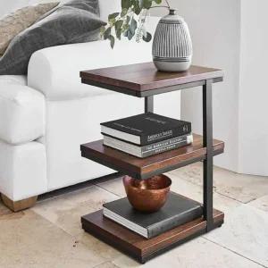 클래식 3단 선반 진열대 흰색 서재 앤틱