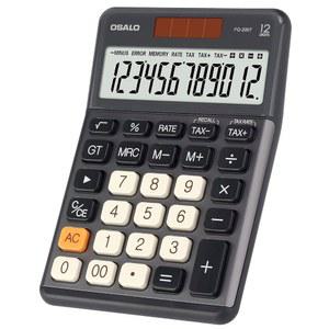 세금 계산을 위한 세금+/- 기능이 있는 펜덴시 오피스 소형 계산기 데스크톱, 12자리 대형 LCD 디스플레이, 태양열 배터리 전원, 내구성 휴대용 디자인, 재무 회계 업무용 가정용(OS-200T-그레이)