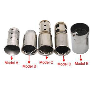 스테인레스 스틸 바이크 오토바이 흡입구 배기 머플러  조절 가능 DB 킬러 소음기  제거기  전면 촉매  51m