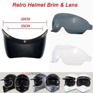 레트로 복고풍 엔틱 바이크 오토바이 헬멧 브림 & 렌즈 바이저 쉴드 고글 안경 선블록 쉐이드 오픈 페이스