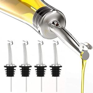 누출 방지 알코올 와인 푸어러  캡 오일 스파우트  마개  바 병 4 개