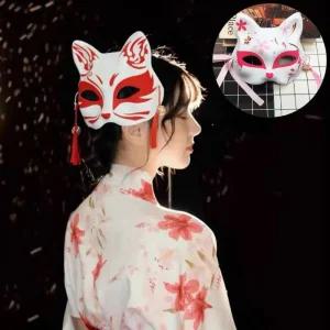 여우 일본 가면 할로윈 분장 코스프레 예쁜 무도회 마스크 소품 의상