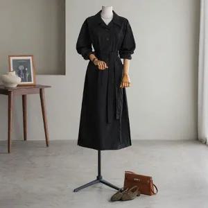 (안나앤모드) A. 오튼 카라 투버튼 원피스 [드레스D0807I02]