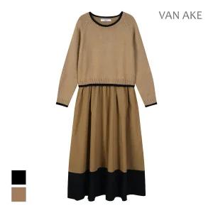 [반에이크] 니트배색 투피스형 원피스_VB3ZKOUG01Z