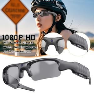 1080P HD 스마트 스포츠 비디오 안경 카메라 WiFi 미니 선글라스 바디 액션캠 (아이폰 호환/안드로이드용)