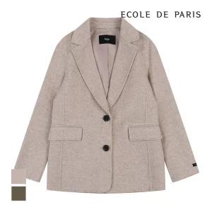 [에꼴드파리] 벨티드 헤링본 울 자켓_PB2YHJA001A