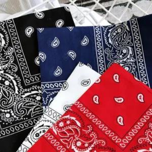 페이즐리 등산 스카프 면손수건 손수건 반다나 코튼