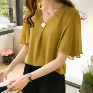 (CESS) 18161607 빅버튼 러플 블라우스 3