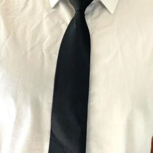 (올핀)블랙 지퍼형 자동 넥타이 조문 상가집 문상용