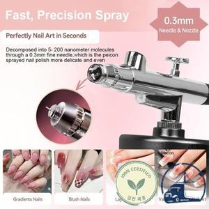 휴대용 단일 에어 브러시 브러쉬 0.3mm 노즐 스프레이 건 아트 페인팅 케이크 공예 교체 액세서리