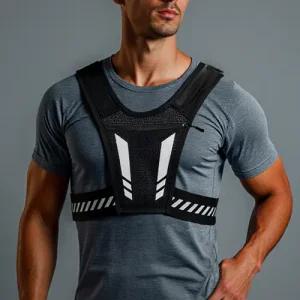 남성 여성 야광 런닝 조끼 베스트 운동 달리기 넉넉한 수납 휴대폰 열쇠 몰통