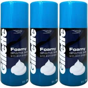 질레트 포오미 센시티브 스킨 쉐이빙 폼 175ml 3개