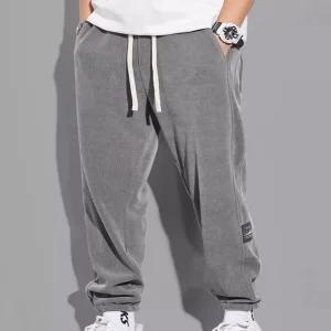 남자 코듀로이 조거팬츠 겨울 옆패치 밴딩 방한 바지 수면바지