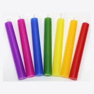 7가지 색초 촛불 칼라양초 냄새제거 장식 인테리어 가정용 결혼식 기둥모양