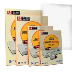 B4 100mic 코팅필름 100매 1권코팅지 코팅용지 코팅필름 코팅기 라미네이터