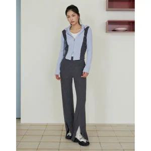 [에고이스트](강남점)절개 포인트 트임 롱 밴딩 팬츠 (ER1CP260)