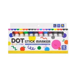 아이들 손에 잘 잡히고 콕콕 찍어 사용해 손에 묻지 않는 미니 도트스틱 12색 물감세트 2452