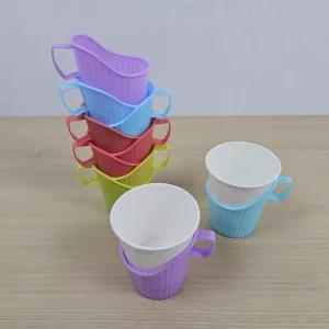 플라스틱 종이컵손잡이 10P 종이컵홀더 종이컵케이스 종이컵받침