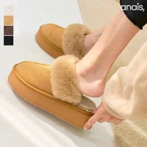 [아나이스]국내제작 퍼트리밍 통굽 털슬리퍼 4cm_25F151 [무료배송]