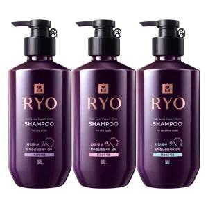 려 자양윤모 9ex 탈모전문케어 지성 중건성 민감성 샴푸 400ml, 택2