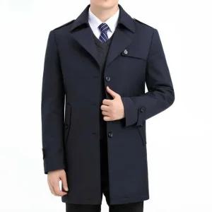 남성 멋쟁이 정장 자켓 트렌치코트 하프코트 중년코트 패딩 겨울 칼라 보온 안감 탈부착 스포M4