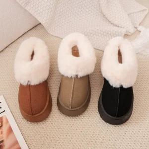 3컬러 통굽 키높이 발목 털부츠 스노우 방한슈즈 털안감 스웨이드 겨울부츠 방한신발