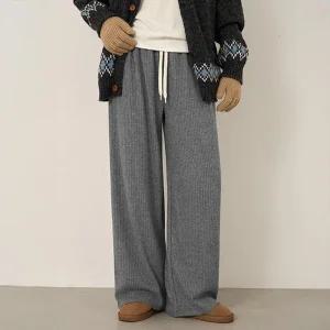 [제작] 슈가버터 밴딩 골지 와이드 팬츠 84372 빅사이즈 여성의류