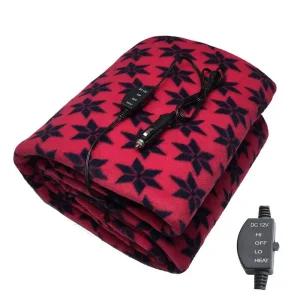 온열담요 보온 난방 12V 전기 담요 추위 플리스 소재 2단계 온도 차량용 고속 발열 145x100cm