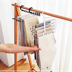 똑똑스토어 바지걸이 5단 블랙 바지옷걸이 접이식바지걸이 접이식옷걸이 단옷걸이 단바지걸이 멀티옷걸이