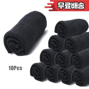 세차 극세사 타월 청소 건조 천 자동차 창문 관리 디테일링 폴리싱 블랙 30cm x