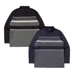 [아이더] 남성 POP 선염 스트라이프 긴팔 폴로 티셔츠_DMU23290