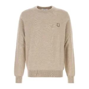 로고 자수 크루넥 울 스웨터 MM00815KT1036 0134