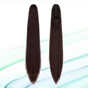 헤어피스 가발 자연스러운 집게형 포니테일