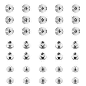 Ruidee 100Pcs/50Set 시카고 나사 M5x5mm 책 바인딩 리벳 DIY 가죽 앨범용 원형 평평한 헤드 스터드 포스트 (DZBD/M5x5)