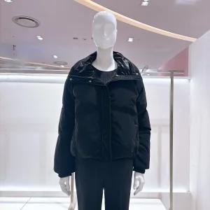 [AK수원점] [비지트인뉴욕] 하이넥 벨벳 숏 패딩 VBBDO91