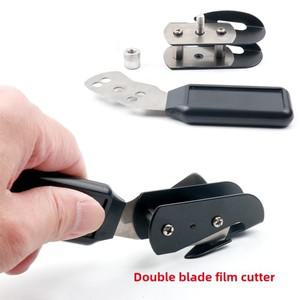 토파 안전 더블 헤드 비닐 자동차 랩 필름 커터 나이프 종이 백킹 슬리터 탄소 섬유 커팅 도구 스티커