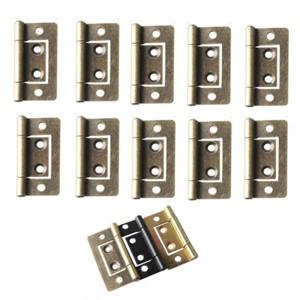 4개입 21X38mm 빈티지 메탈 버트 힌지 네 구멍 목재 보석함 부품 인형집 나무 문 하드웨어 못