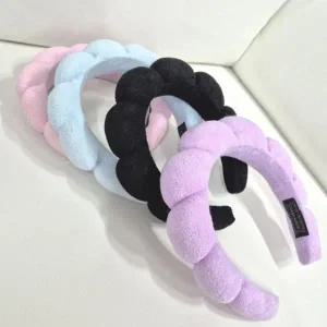 헤어밴드 구름 세안 머리띠 손목밴드 4컬러 택 세트