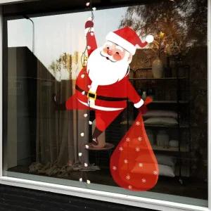 산타 정전기 창문스티커 크리스마스 인테리어 겨울 카페 유리창 꾸미기 대형 데코 장식