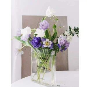 [셀러에이드]투명 아크릴 책모양 인테리어 꽃병