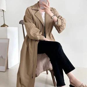 [다잇템] 여자 집업 FW 카라넥 2WAY 롱원피스 드로우코드 롱코트_23387724_588872