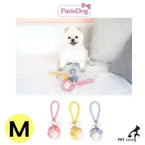 애견훈련 볼 토이 로프 핸들 M 랜덤1개