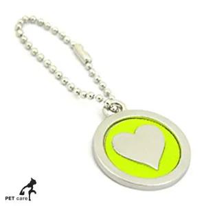 이름표 고반사 하트문양 강아지 펜던트 인식표