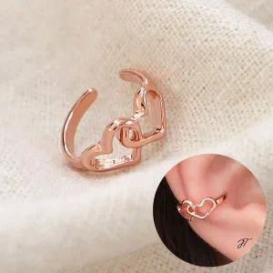 [콩심팥심]이어커프 볼 여자 핑크 트렌디 14KGP 귀걸