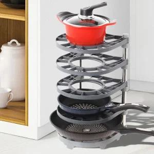 H-후라이팬정리대5단 냄비거치대 정리선반 싱크대수납 주방정리대