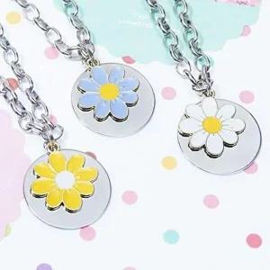 [셀러허브 스포츠레저]댕댕이 인식표 목걸이 꽃문양 D12752 강아지인식표