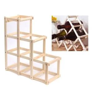 TC 접이식 우드와인랙6홀 와인렉 와인거치대 와인렉