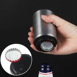 TC 스테인레스 자동 맥주오프너 병오프너 뚜껑따개 실버