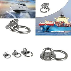 31BC 스테인리스 스틸 스퀘어 패드 아이 플레이트 둥근 보트 하드웨어 5mm6mm8mm 스테이플 링 루프 후크